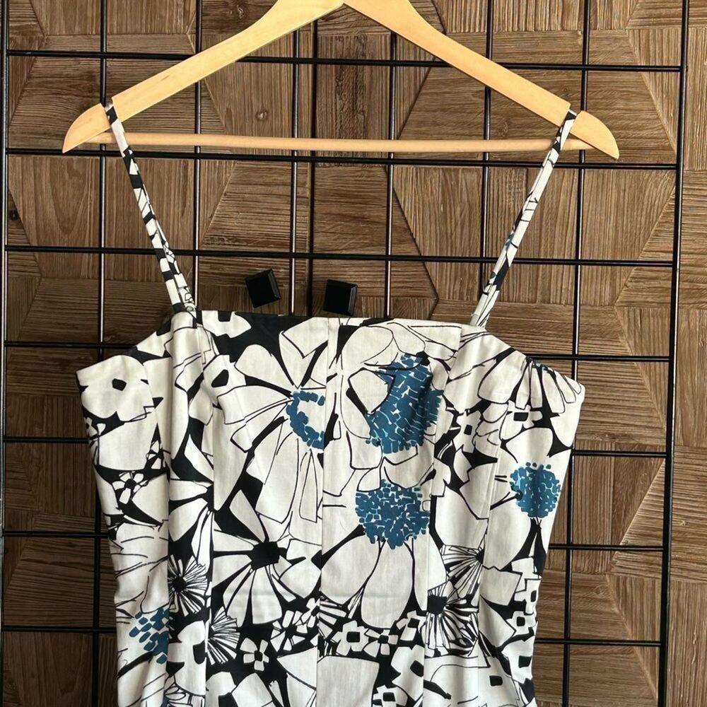 Nine West Women's Dress 8 Floral Vintage A Line Midi Retro Vibes Summer - Picture 2 of 7